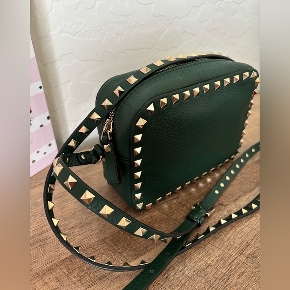 Valentino Garavani Rock Stud Green Studded Crossbody Bag - Picture 5 of 10